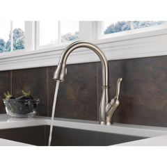 Leland Pull Down Sprayer Kitchen Sink Faucet, Single Handle Kitchen Faucet in Spotshield Stainless | product photo