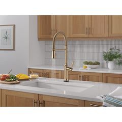 Renaldi Touchless Pull-Down Kitchen Faucet with Touch Technology in Lumicoat Champagne Bronze | product photo