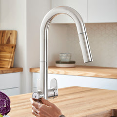 Beale Pull Down Touch Kitchen Faucet in Stainless Steel | product photo