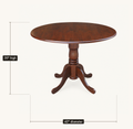 Size | open top diameter and table height measured against the studio front photo