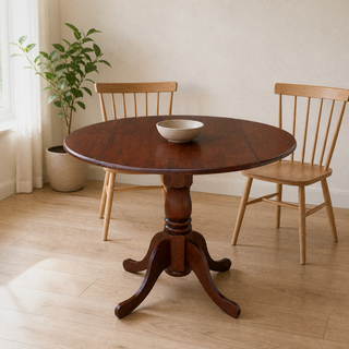 Kolvern Dattilo Round Pedestal Drop-Leaf Dining Table