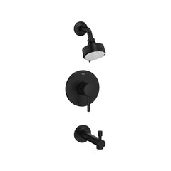 Concetto™ Tub & Shower Faucet with Rough-in Valve in Matte Black | product photo