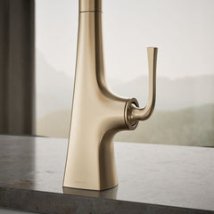 Kohler Graze Pull-Down Single Handle Kitchen Faucet With Three-Function Sprayhead With Accessories | detail photo