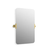 Castia By Studio McGee 20 in. X 30 in. Rectangular Mirror in Vibrant Brushed Moderne Brass