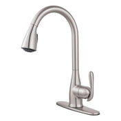 Haysfield Single Handle Deck-mount Pull-down Kitchen Faucet with Sprayer in Spot Resist Stainless in Stainless Steel