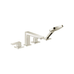 Metropol 4-Hole Roman Tub Set Trim With Lever Handles and 1.75 GPM Handshower Trim Set Only in Polished Nickel | product photo