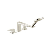 Metropol 4-Hole Roman Tub Set Trim With Lever Handles and 1.75 GPM Handshower Trim Set Only in Polished Nickel