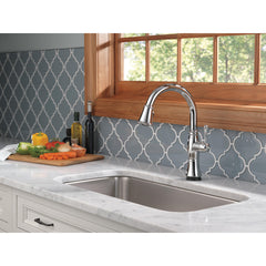 Cassidy Touch Kitchen Faucet Chrome, Chrome Kitchen Faucets with Pull Down Sprayer, Kitchen Sink Faucet, Touch Faucet, Touch2O Technology, Lumicoat Chrome | product photo