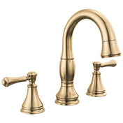 Cassidy 3-Hole Widespread Pull Out Sprayer Bathroom Faucet, 2-Handle Bathroom Sink Faucet in Champagne Bronze