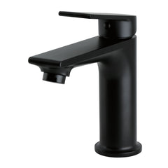 Deck Mount Bathroom Faucet, Single-Handle with Push Pop-Up in Matte Black