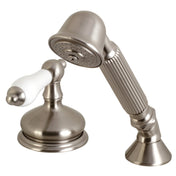 Deck Mount Hand Shower, Heirloom, with Diverter for Roman Tub in Brushed Nickel