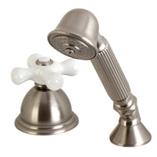 Deck Mount Hand Shower, Heirloom, with Diverter in Brushed Nickel