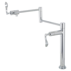 Deck Mount Pot Filler Faucet, Century, Two-Handle in Polished Chrome