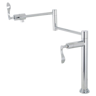 Deck Mount Pot Filler Faucet, Century, Two-Handle in Polished Chrome