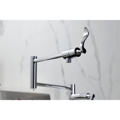 Deck Mount Pot Filler Faucet, Century, Two-Handle in Polished Chrome