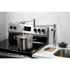 Deck Mount Pot Filler Faucet, Century, Two-Handle in Polished Chrome