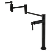 Deck Mount Pot Filler Faucet, Concord, Two-Handle in Matte Black