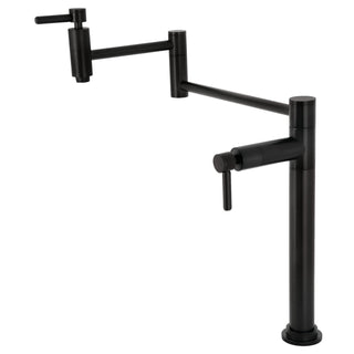 Deck Mount Pot Filler Faucet, Concord, Two-Handle in Matte Black