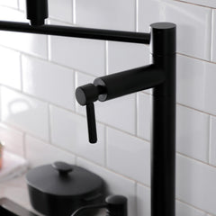 Deck Mount Pot Filler Faucet, Concord, Two-Handle in Matte Black