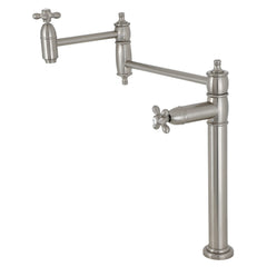 Deck Mount Pot Filler Faucet, Heirloom, Two-Handle in Brushed Nickel