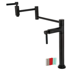 Deck Mount Pot Filler Faucet, Kaiser, Two-Handle in Matte Black