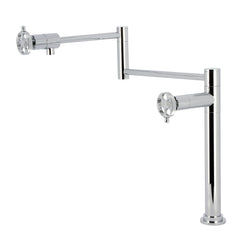 Deck Mount Pot Filler Faucet, Sona, Two-Handle in Polished Chrome