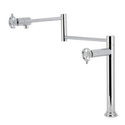 Deck Mount Pot Filler Faucet, Sona, Two-Handle in Polished Chrome