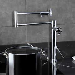 Deck Mount Pot Filler Faucet, Sona, Two-Handle in Polished Chrome