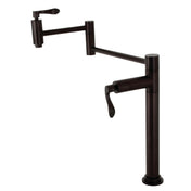 Deck Mount Pot Filler Faucet, Tulare, Two-Handle 1-Hole in Oil Rubbed Bronze