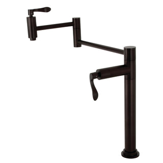 Deck Mount Pot Filler Faucet, Tulare, Two-Handle 1-Hole in Oil Rubbed Bronze