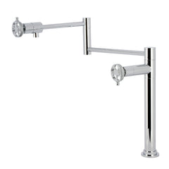 Deck Mount Pot Filler Faucet, Webb, Two-Handle in Polished Chrome