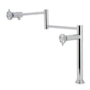 Deck Mount Pot Filler Faucet, Webb, Two-Handle in Polished Chrome
