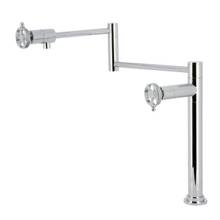 Deck Mount Pot Filler Faucet, Webb, Two-Handle in Polished Chrome