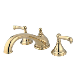 Deck Mount Roman Tub Faucet, Royale, Two-Handle in Polished Brass
