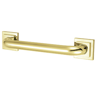 Decorative Grab Bar, Claremont, 24 Inch Length in Polished Brass