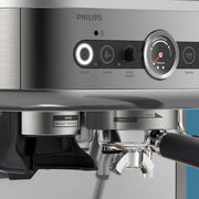Side | Philips Barista Brew side view with steam wand and 450ml milk jug