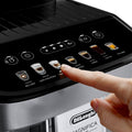 Detail | Magnifica Evo espresso machine touch control panel selecting a cappuccino