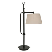 Desk Lamp, Beige Linen Shade with Metal Base
