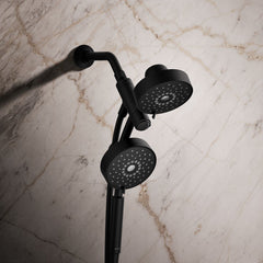 Purist 2-In-1 Multifunction Shower Combo Kit in Matte Black | product photo