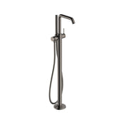 Tecturis S Freestanding Tub Filler with 1.75 GPM Handshower in Brushed Black Chrome