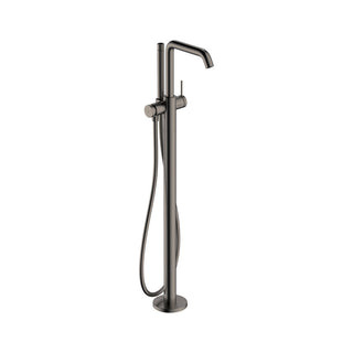 Tecturis S Freestanding Tub Filler with 1.75 GPM Handshower in Brushed Black Chrome