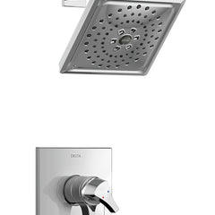 Zura Pressure Balance 17 Series Shower Trim with Double Handle and Monitor in Chrome | product photo