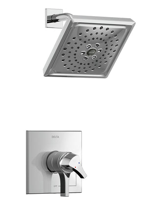 Zura Pressure Balance 17 Series Shower Trim with Single Handle and Monitor in Chrome
