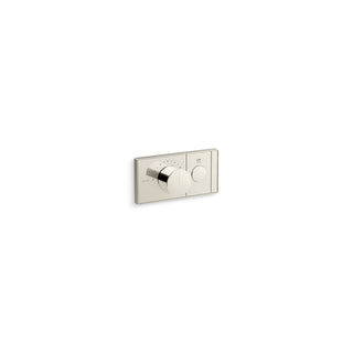 Anthem One-Outlet Thermostatic Valve Control Panel With Recessed Push-Button in Vibrant Polished Nickel