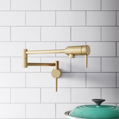 Pot Filler Kitchen Faucet in Champagne Bronze | product photo