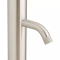Kirwin Freestanding Outdoor Shower with Shower Head, Hand Shower, and Hose in Stainless Steel | detail photo