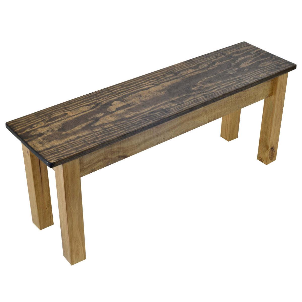 Dining Bench, 36 Inch Solid Walnut in Brown