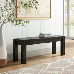 Dining Bench, 49 in Wide, Solid Acacia Wood
