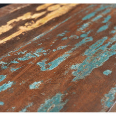 Dining Bench, 50 Inch Solid Sheesham Wood in Honey Walnut with Metal Legs