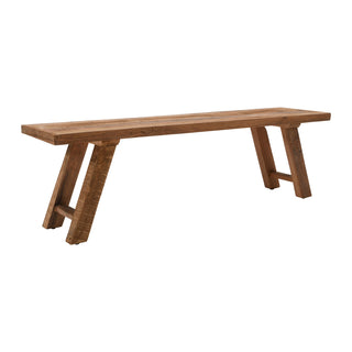 Dining Bench, 60 in Solid Wood with Brown Color
